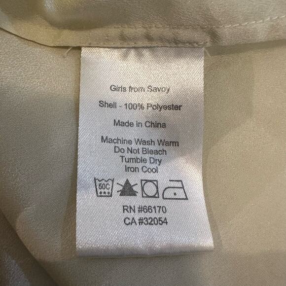 Anthropologie Girls from Savoy Novelty Bird Blouse Raw Trim Edges Cream sz 2 - Picture 8 of 10